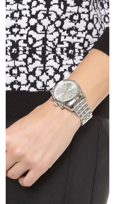 michael kors lexington watch silver womens|More.